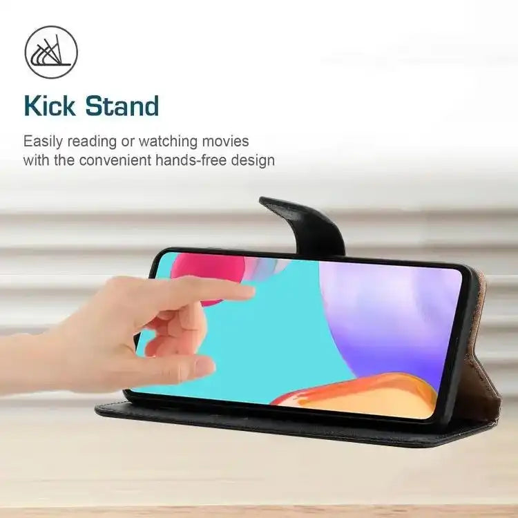 Genuine Leather Fingerprint-proof Flip Phone Case MyMobile