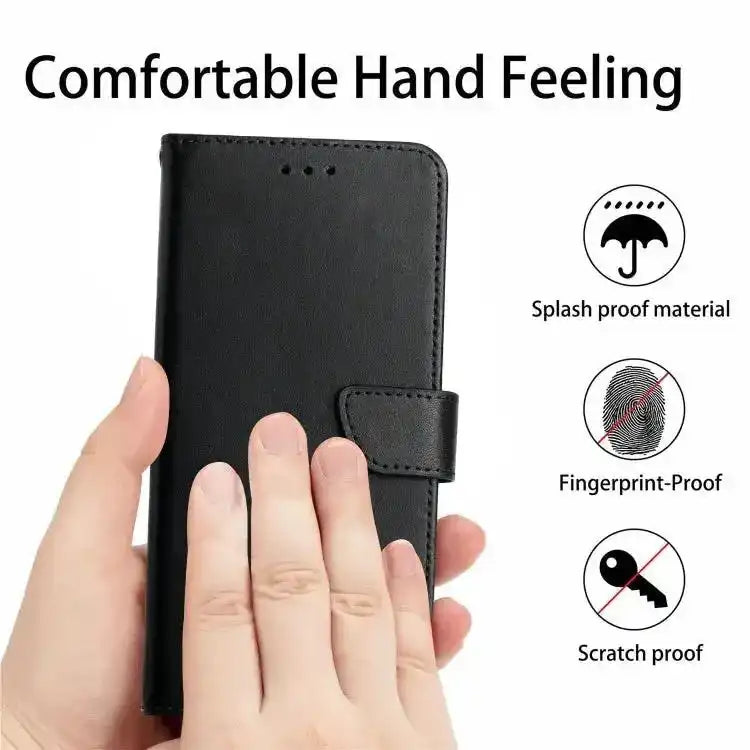 Genuine Leather Fingerprint-proof Flip Phone Case MyMobile