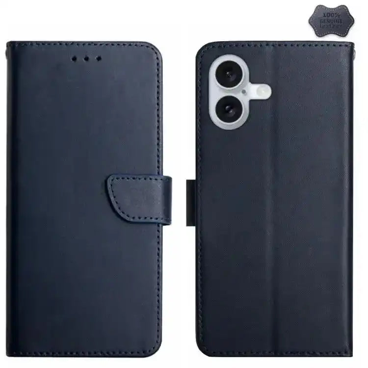 Genuine Leather Fingerprint-proof Flip Phone Case MyMobile