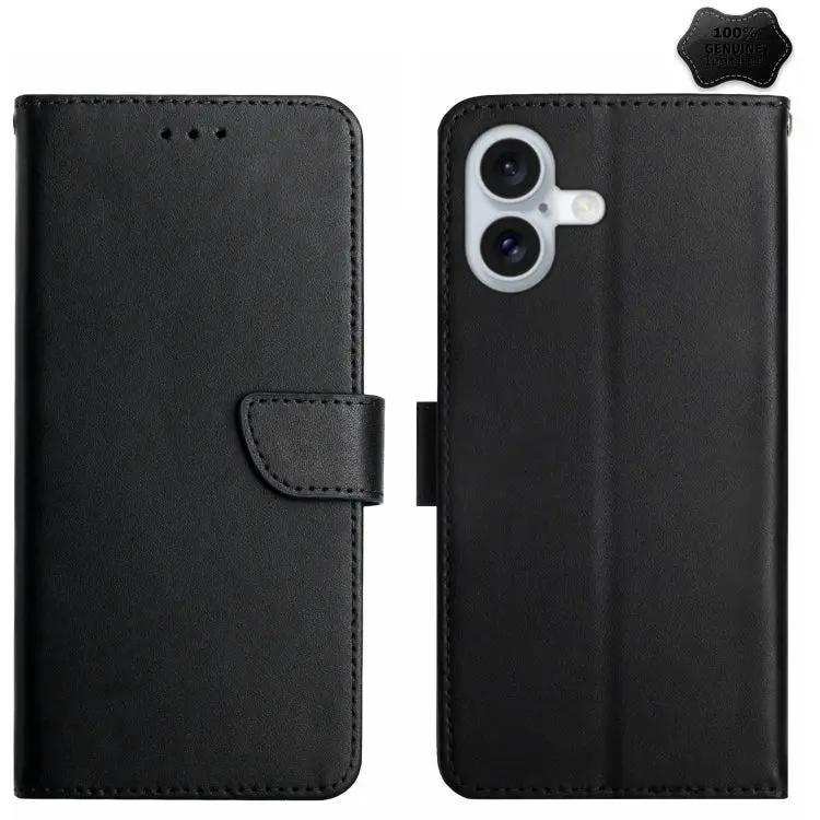 Genuine Leather Fingerprint-proof Flip Phone Case MyMobile