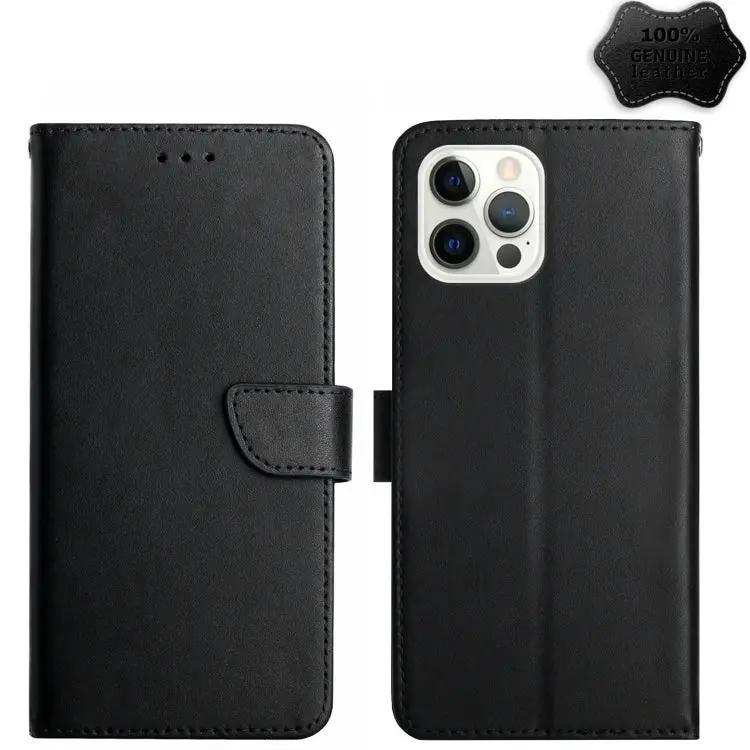 Genuine Leather Fingerprint-proof Flip Phone Case MyMobile