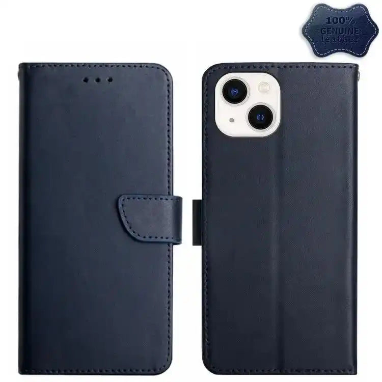 Genuine Leather Fingerprint-proof Flip Phone Case MyMobile