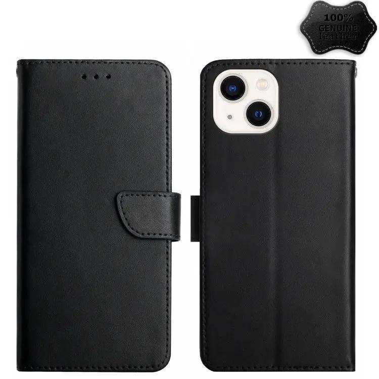 Genuine Leather Fingerprint-proof Flip Phone Case MyMobile