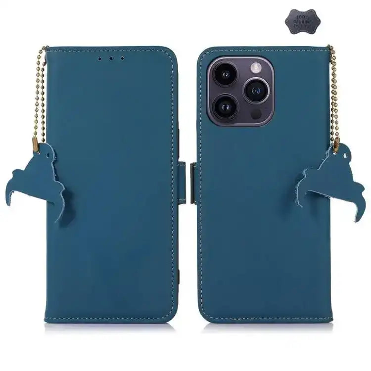 Genuine Leather Magnetic RFID Leather Phone Case MyMobile