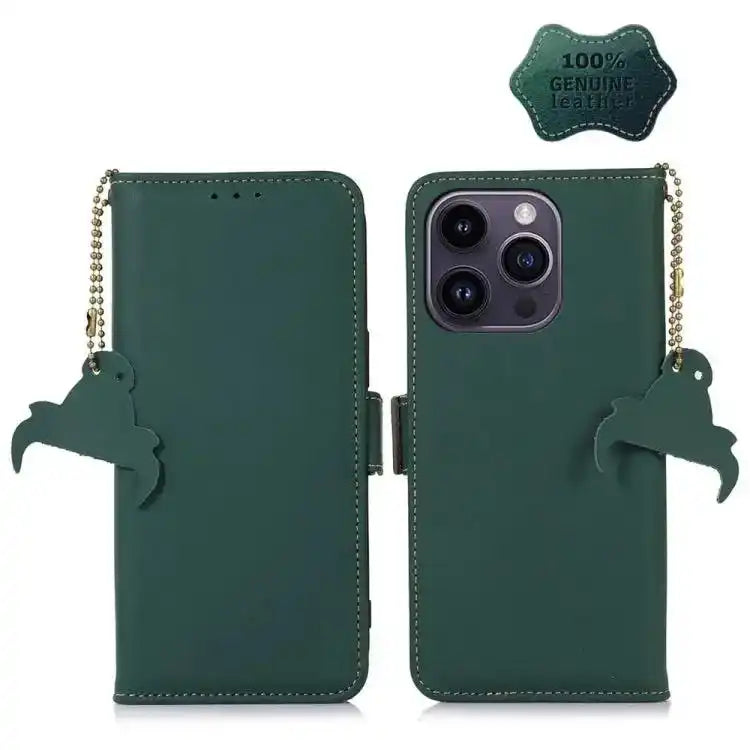 Genuine Leather Magnetic RFID Leather Phone Case MyMobile