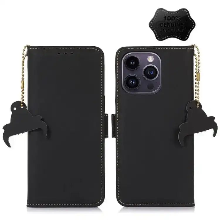 Genuine Leather Magnetic RFID Leather Phone Case MyMobile