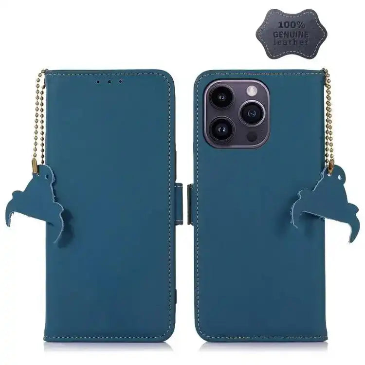 Genuine Leather Magnetic RFID Leather Phone Case MyMobile