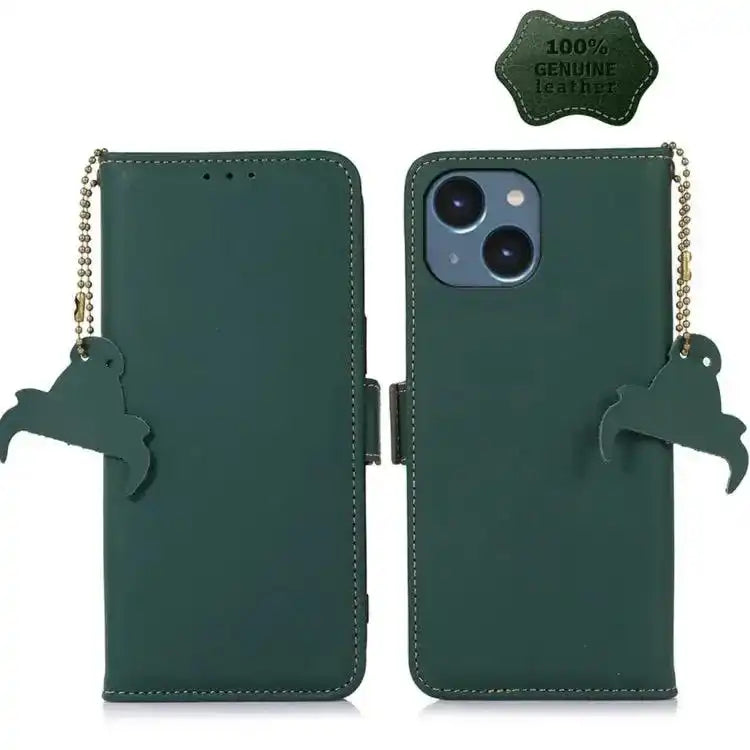 Genuine Leather Magnetic RFID Leather Phone Case MyMobile