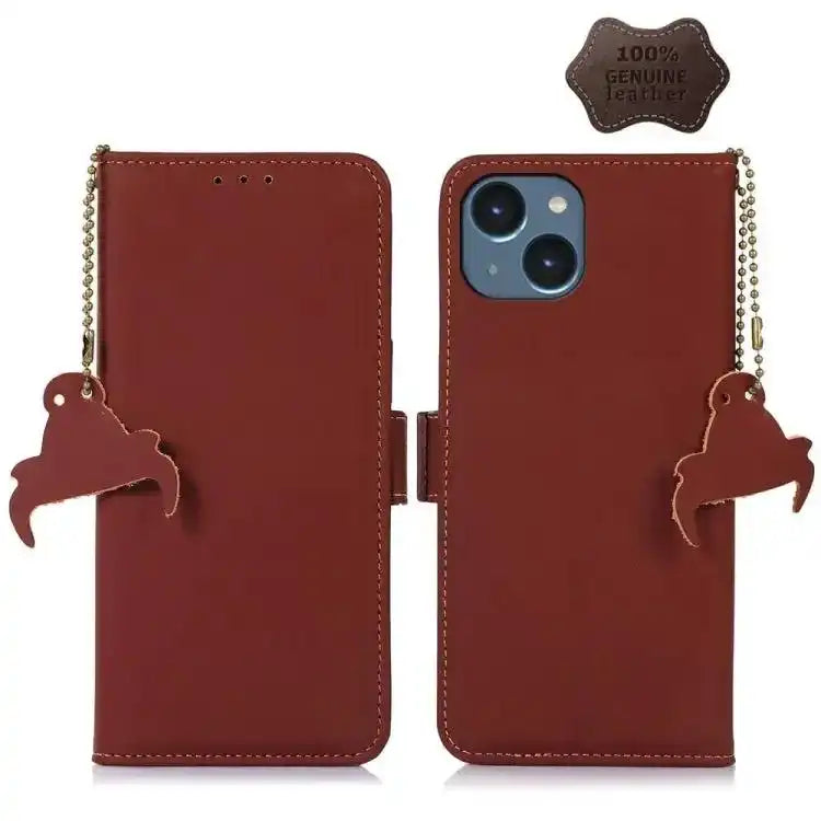 Genuine Leather Magnetic RFID Leather Phone Case MyMobile