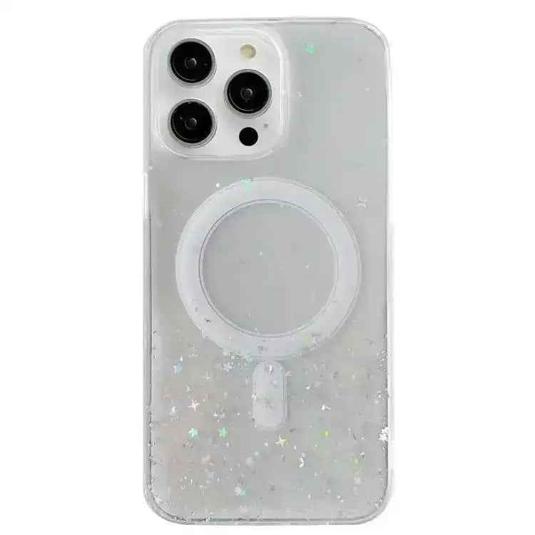 Glitter MagSafe Hybrid Clear TPU Phone Case