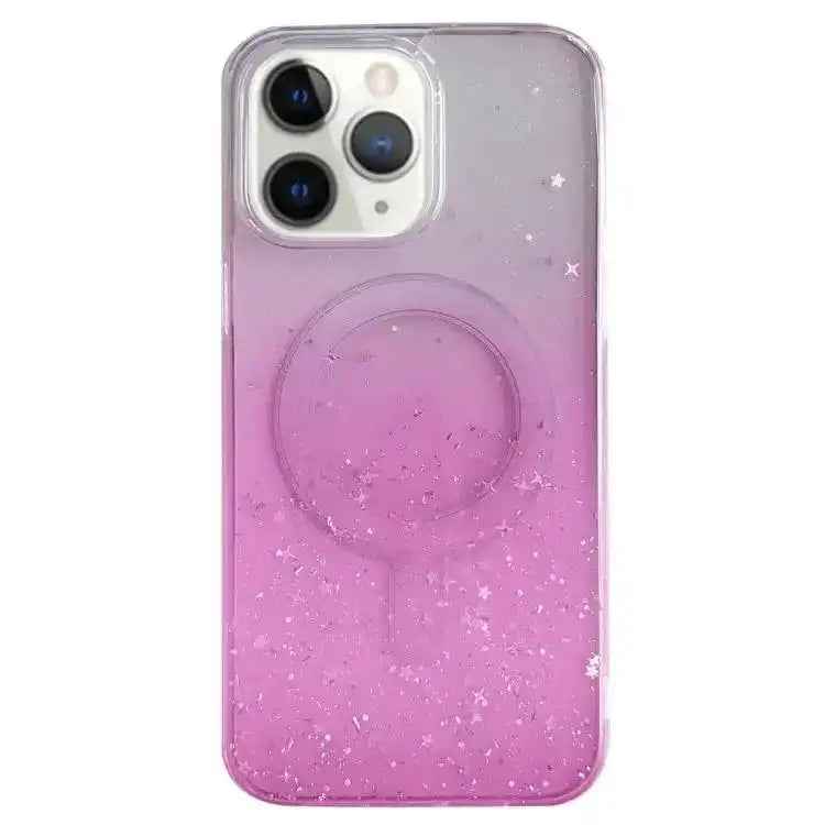 Glitter MagSafe Hybrid Clear TPU Phone Case