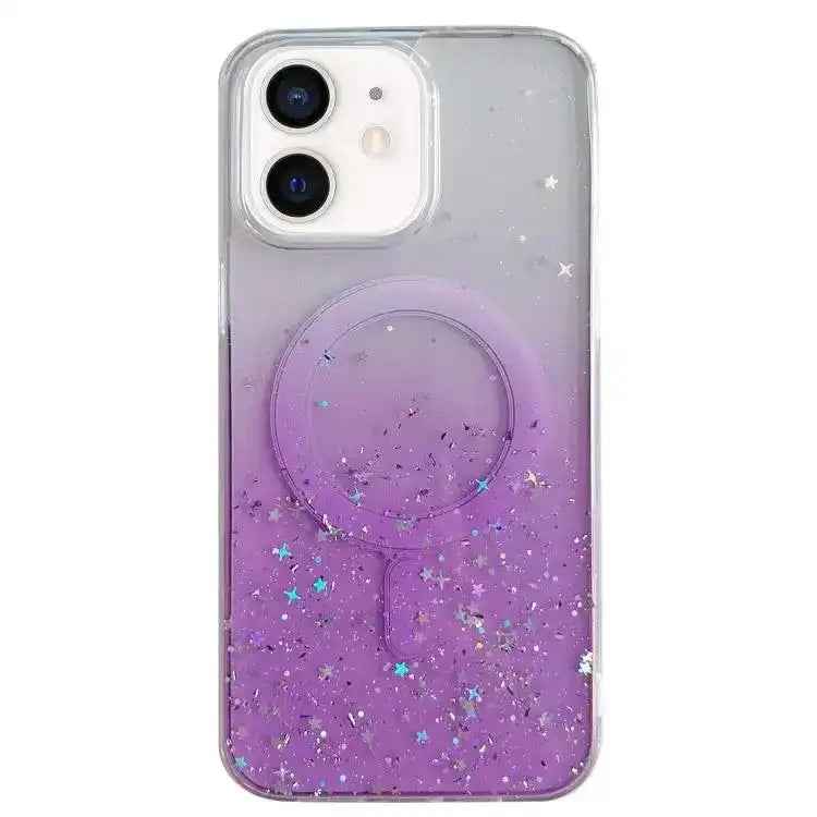 Glitter MagSafe Hybrid Clear TPU Phone Case