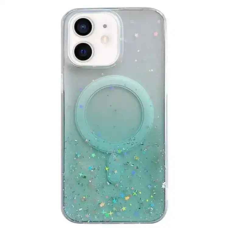Glitter MagSafe Hybrid Clear TPU Phone Case