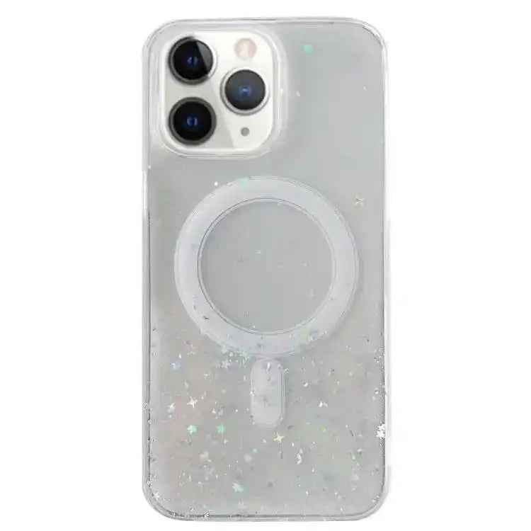 Glitter MagSafe Hybrid Clear TPU Phone Case