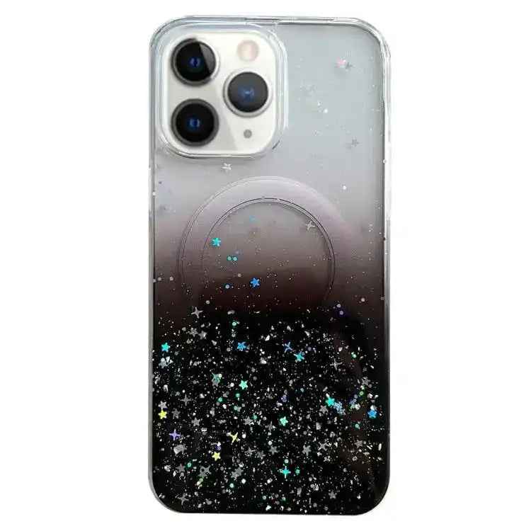 Glitter MagSafe Hybrid Clear TPU Phone Case