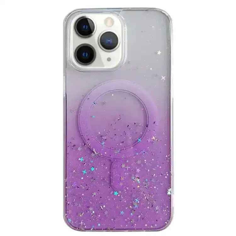 Glitter MagSafe Hybrid Clear TPU Phone Case