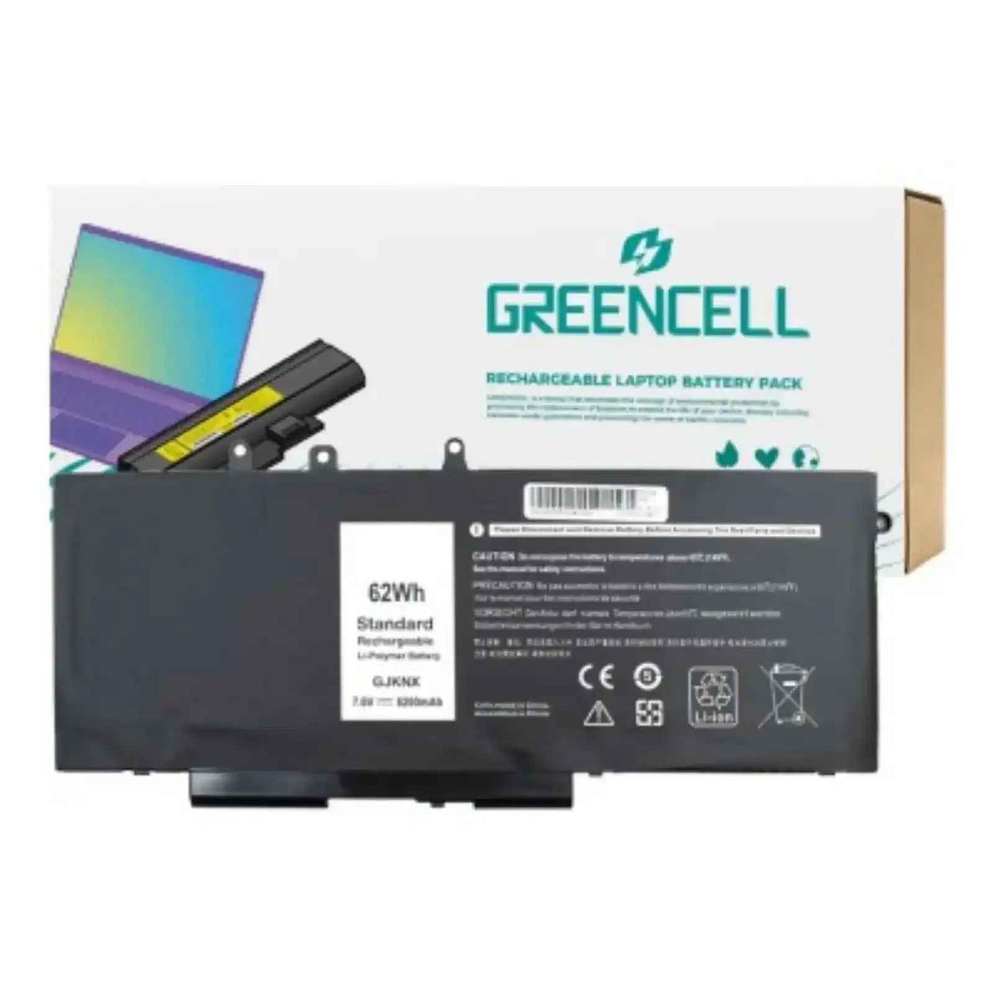 Greencell Battery GJKNX 3DDDG for Dell Latitude 5480 5580 5280 5490 5491 5590 5591