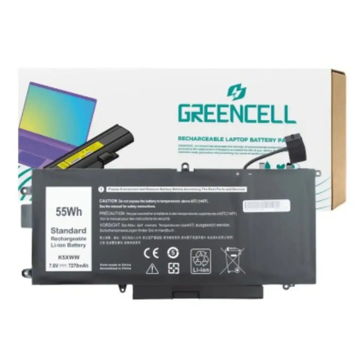 Greencell Battery K5XWW for Dell Latitude E5289 / 12 5289 GREENCELL