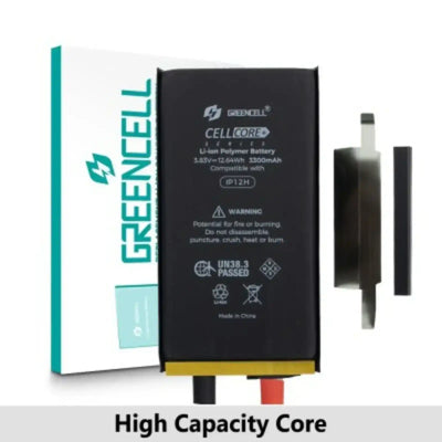 Greencell Core Series- High Capacity 3300mAh iPhone 12 / 12 Pro Replacement Battery Core with Adhesive Strips GREENCELL