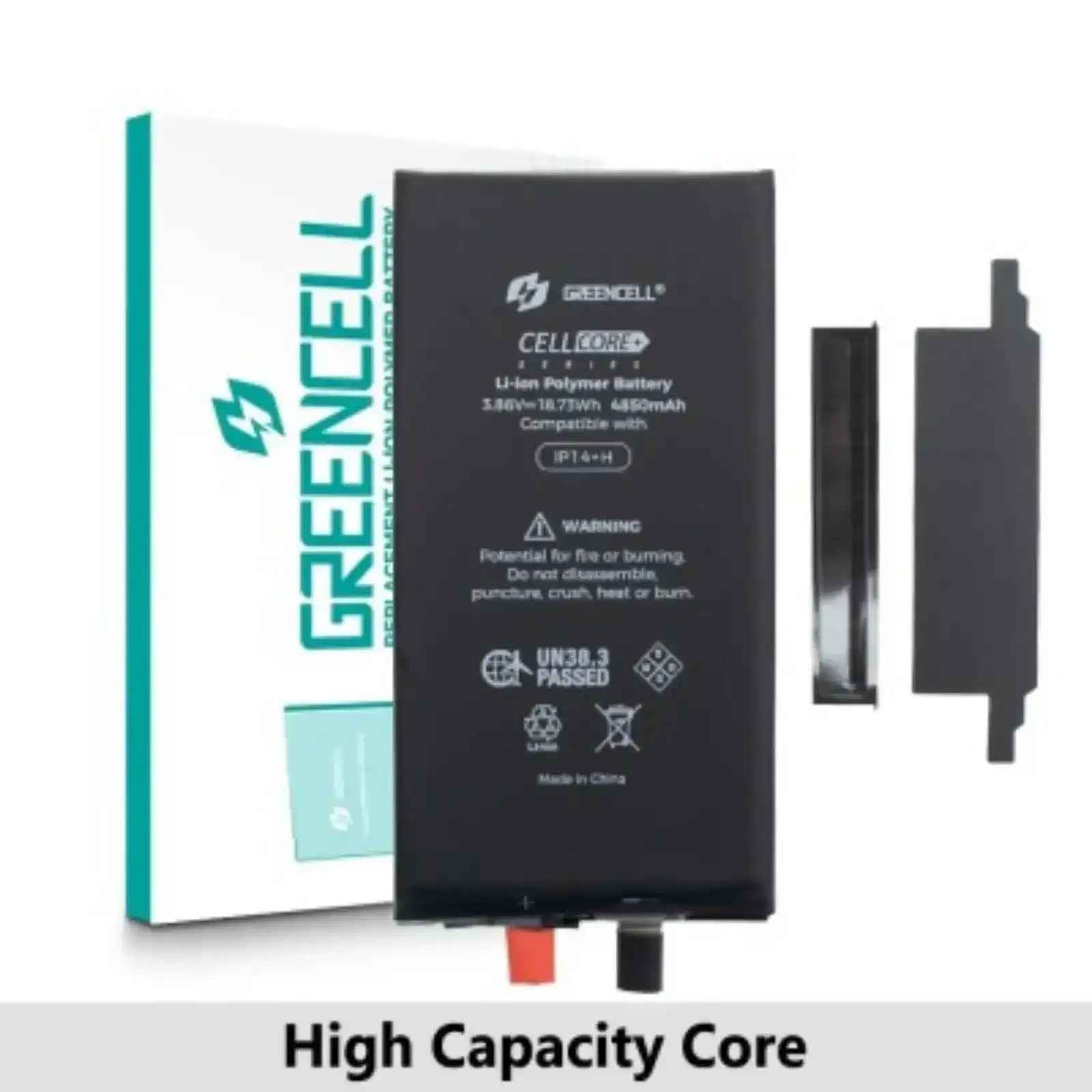 Greencell Core Series-High Capacity 4850mAh iPhone 14 Plus Replacement Battery Core with Adhesive Strips