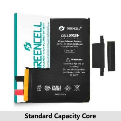 Greencell Core Series- Standard Capacity 3095mAh iPhone 13 Pro Replacement Battery Core with Adhesive Strips