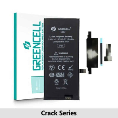 Greencell Crack Series- iPhone 11 CRACK Battery with Adhesive Strips 3110mAh No Need Soldering & No Need Tag-on