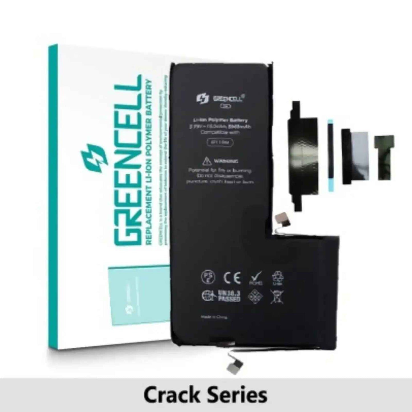 Greencell Crack Series- iPhone 11 Pro Max CRACK Battery with Adhesive Strips 3969mAh No Need Soldering & No Need Tag-on
