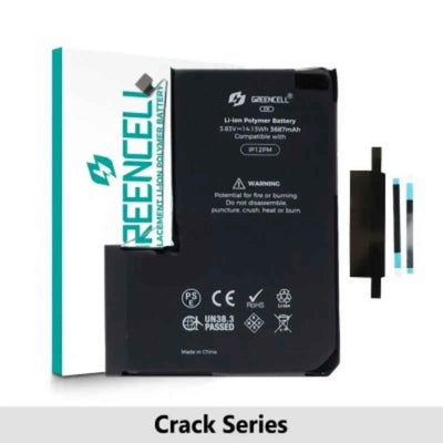 Greencell Crack Series- iPhone 12 Pro Max CRACK Battery with Adhesive Strips 3687mAh No Need Soldering & No Need Tag-on