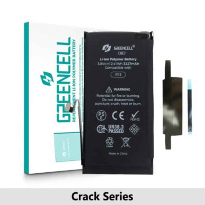 Greencell Crack Series- iPhone 13 CRACK Battery with Adhesive Strips 3227mAh No Need Soldering & No Need Tag-on