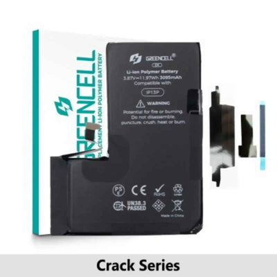 Greencell Crack Series- iPhone 13 Pro CRACK Battery with Adhesive Strips 3095mAh No Need Soldering & No Need Tag-on
