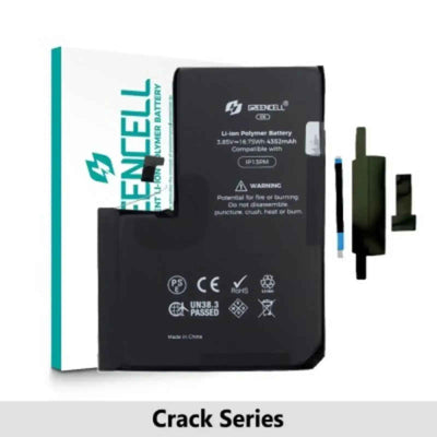 Greencell Crack Series- iPhone 13 Pro Max CRACK Battery with Adhesive Strips 4352mAh No Need Soldering & No Need Tag-on
