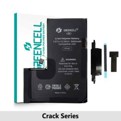 Greencell Crack Series- iPhone 14 Pro CRACK Battery with Adhesive Strips 3200mAh No Need Soldering & No Need Tag-on