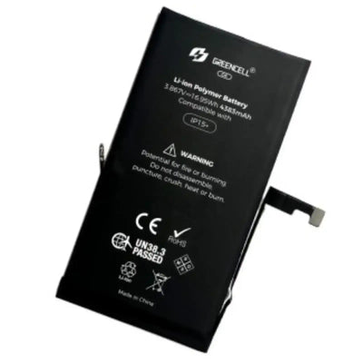 Greencell Crack Series- iPhone 15 Plus CRACK Battery with Adhesive Strips 4383mAh No Need Soldering & No Need Tag-on GREENCELL