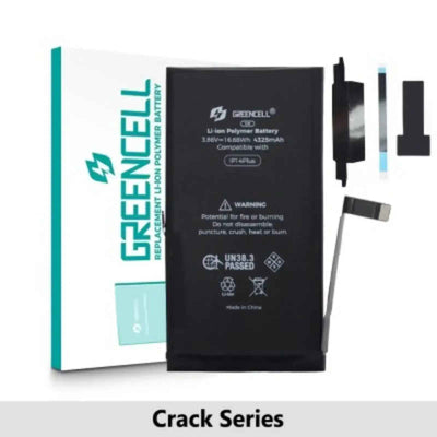 Greencell Cracked Series- iPhone 14 Plus CRACK Battery with Adhesive Strips 4325mAh No Need Soldering & No Need Tag-on