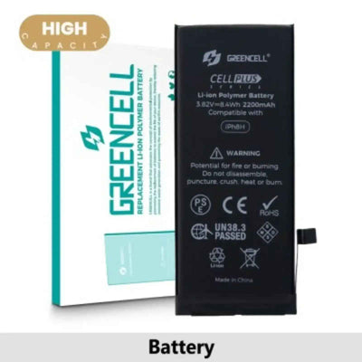 Greencell High Capacity 2200mAh iPhone 8 Replacement Battery with Adhesive Strips