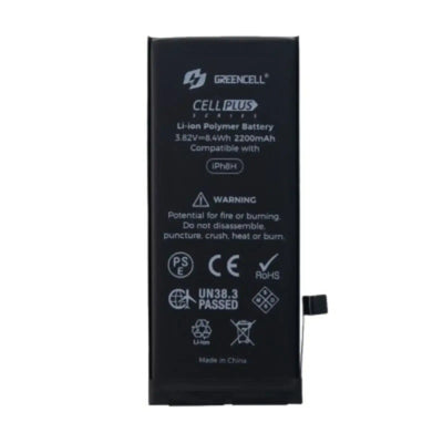 Greencell High Capacity 2200mAh iPhone 8 Replacement Battery with Adhesive Strips GREENCELL