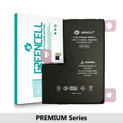Greencell PREMIUM Series- iPhone 14 Pro Max Replacement Battery with Adhesive Strips 4323mAh Original Chip & Cell Best Quality in the Market