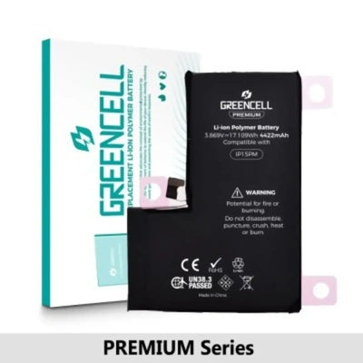 Greencell PREMIUM Series- iPhone 15 Pro Max Replacement Battery with Adhesive Strips 4422mAh Original Chip & Cell Best Quality in the Market GREENCELL