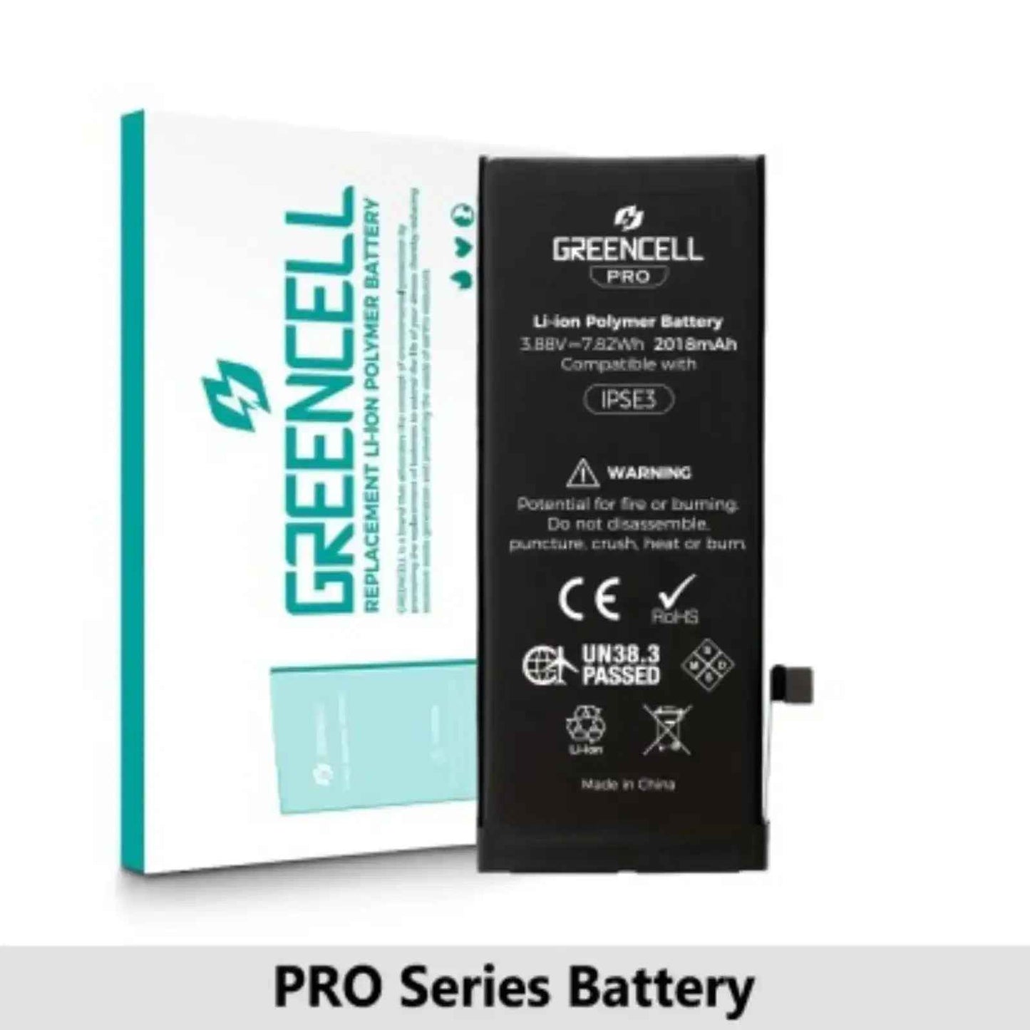 Greencell PRO 2018mAh iPhone SE 2022 Replacement Battery with Adhesive Strips TI Solution / 27546-A3 IC / Pure Cobalt Cell