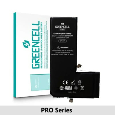 Greencell PRO Series- iPhone 11 Pro Replacement Battery with Adhesive Strips 3046mAh TI chip -27546-A3 IC & Original Cell GREENCELL
