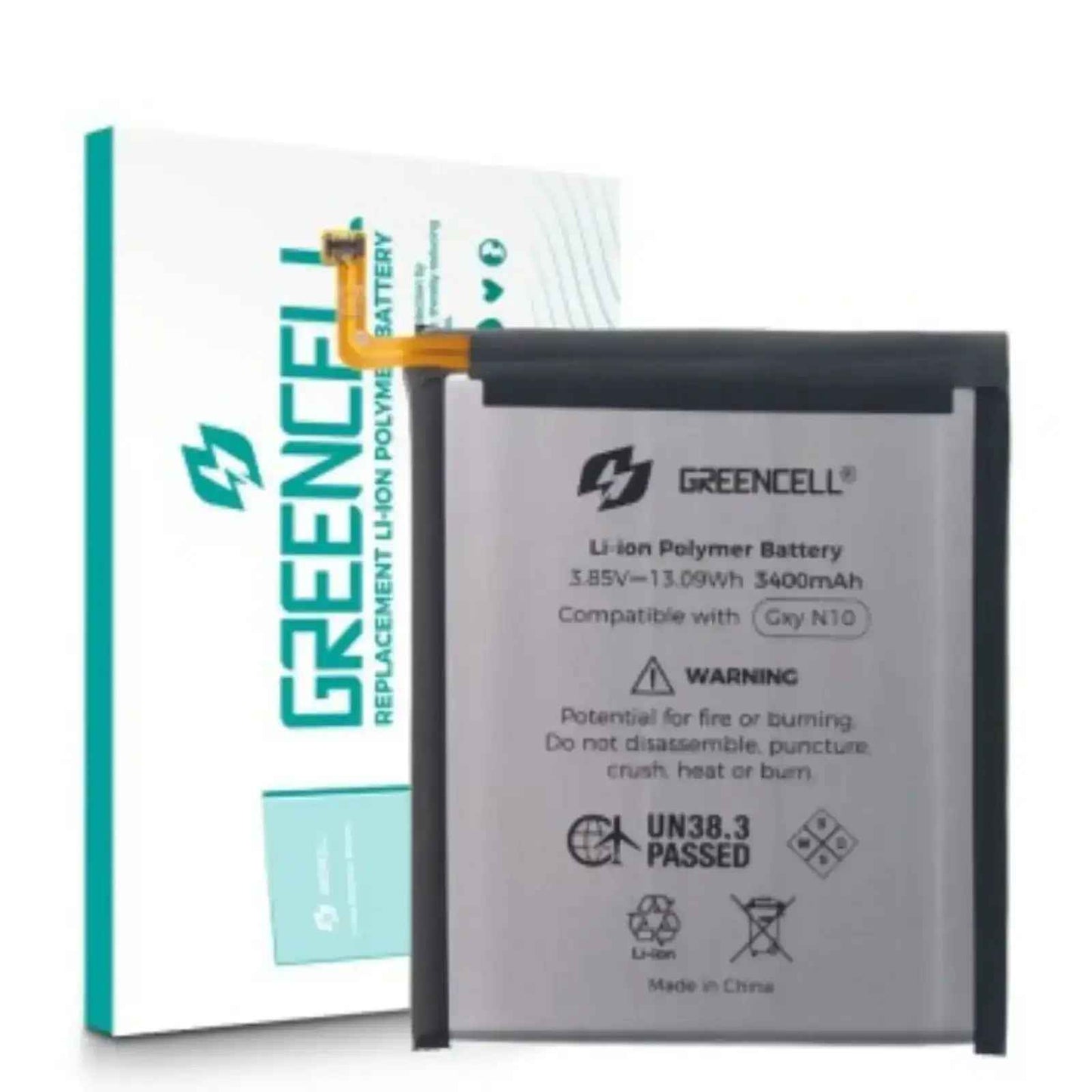 Greencell Samsung Galaxy Note 10 N970F Replacement Battery with Adhesive Strips 3400mAh