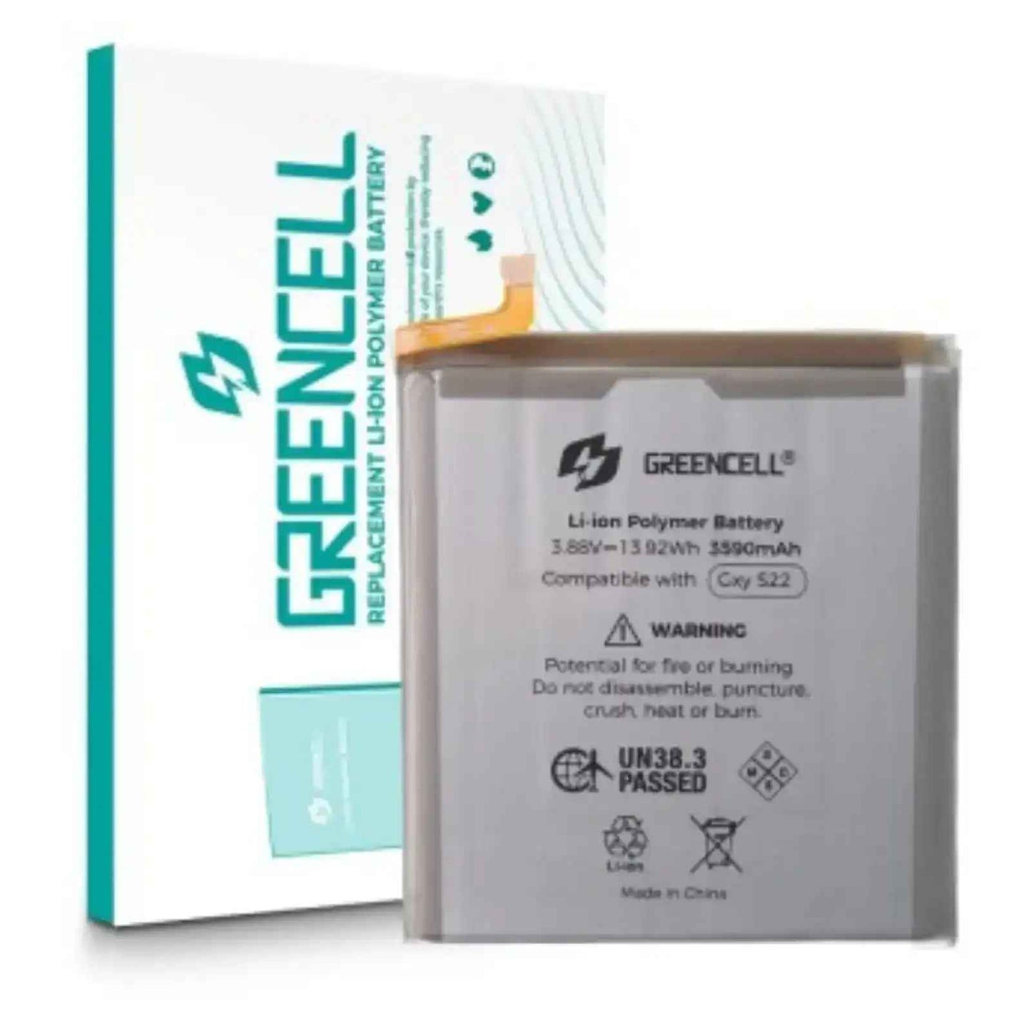 Greencell Samsung Galaxy S22 S901B Replacement Battery with Adhesive Strips 3950mAh GREENCELL