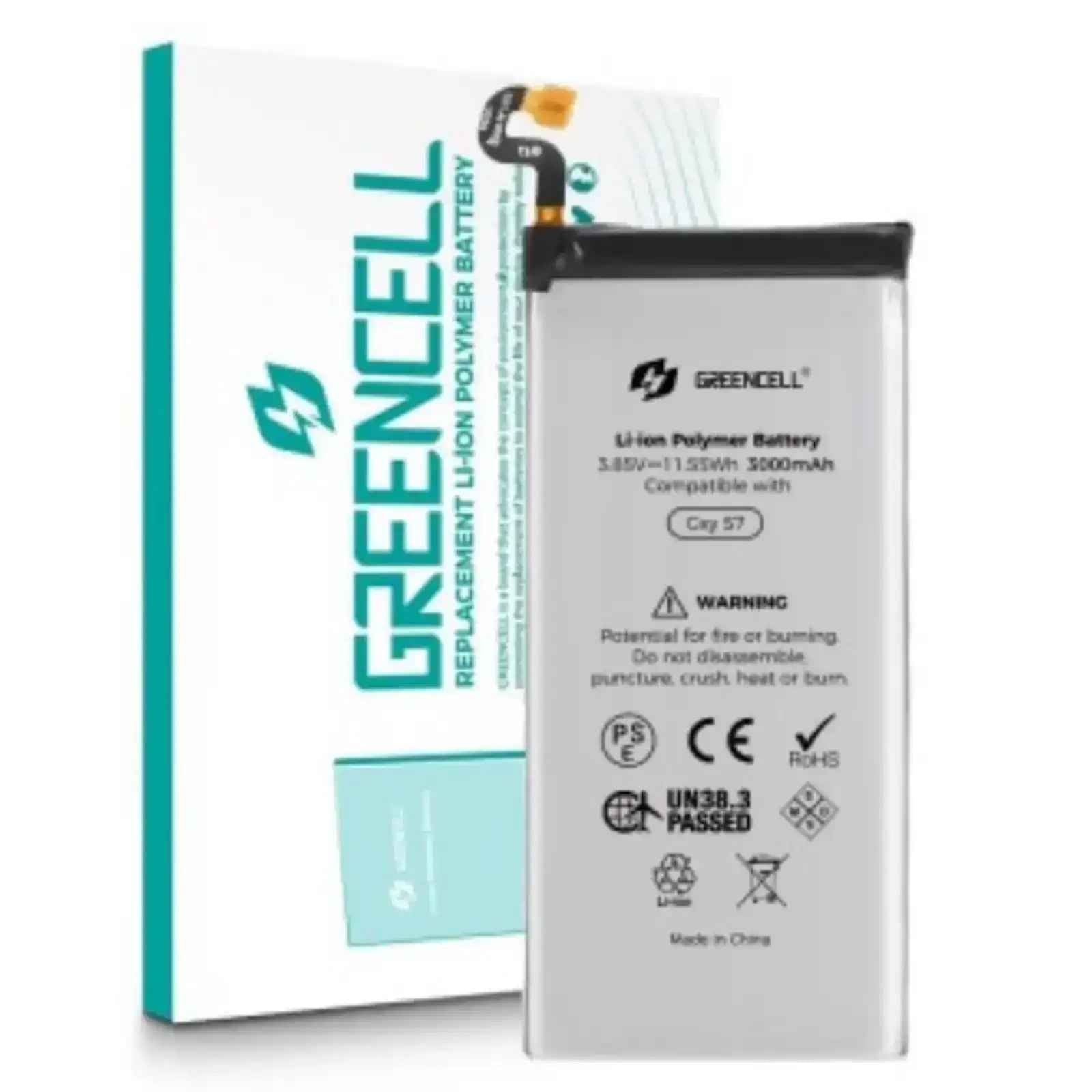 Greencell Samsung Galaxy S6E Replacement Battery with Adhesive Strips 2600mAh