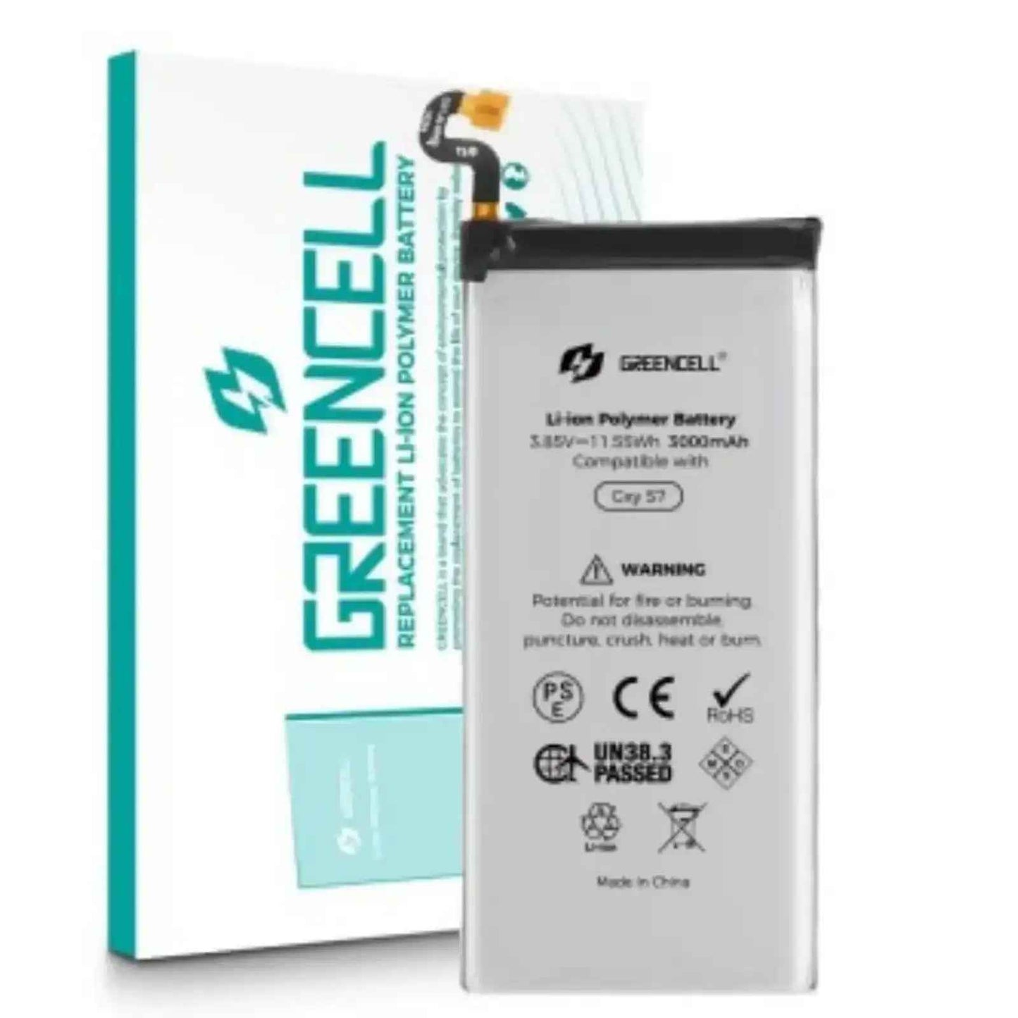 Greencell Samsung Galaxy S7 G930 Replacement Battery with Adhesive Strips 3000mAh
