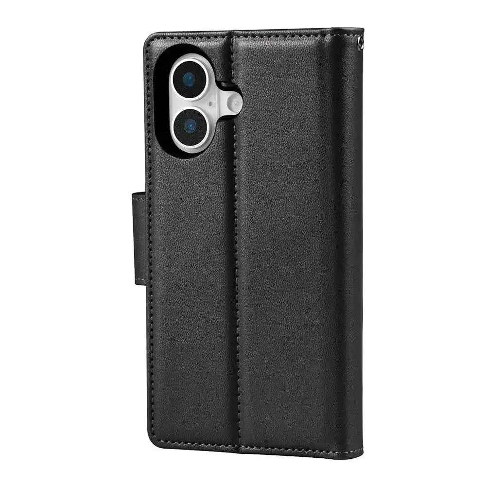 Hanman 2 in 1 Detachable Flip Leather Wallet Case With Magnetic Ring for iPhone 17