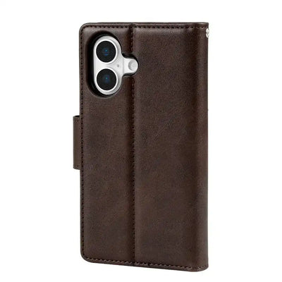 Hanman 2 in 1 Detachable Flip Leather Wallet Case With Magnetic Ring for iPhone 17 Hanman