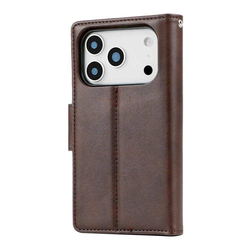 Hanman 2 in 1 Detachable Flip Leather Wallet Case With Magnetic Ring for iPhone 17 Pro Hanman