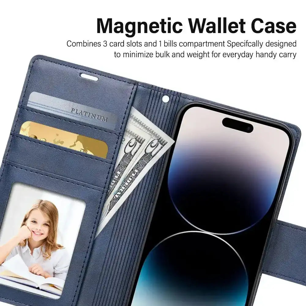 Hanman 2 in 1 Detachable Flip Leather Wallet Case With Magnetic Ring for iPhone 17 Pro Max Hanman