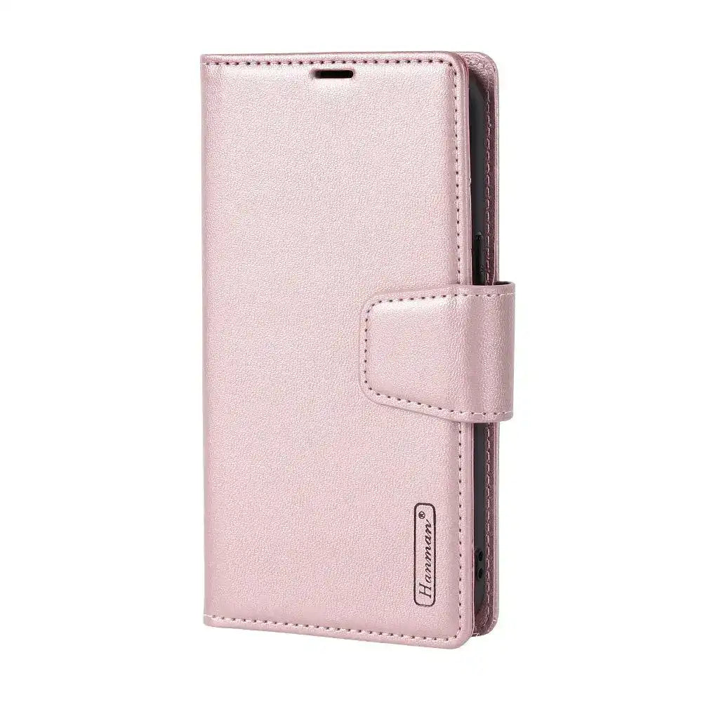 Hanman 2 in 1 Detachable Flip Leather Wallet Case With Magnetic Ring for iPhone 17 Pro Max Hanman