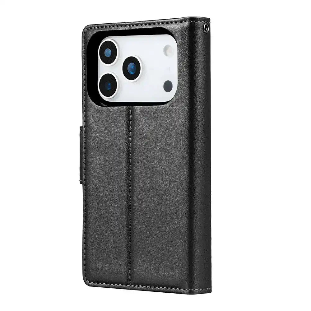 Hanman 2 in 1 Detachable Flip Leather Wallet Case With Magnetic Ring for iPhone 17 Pro Max Hanman